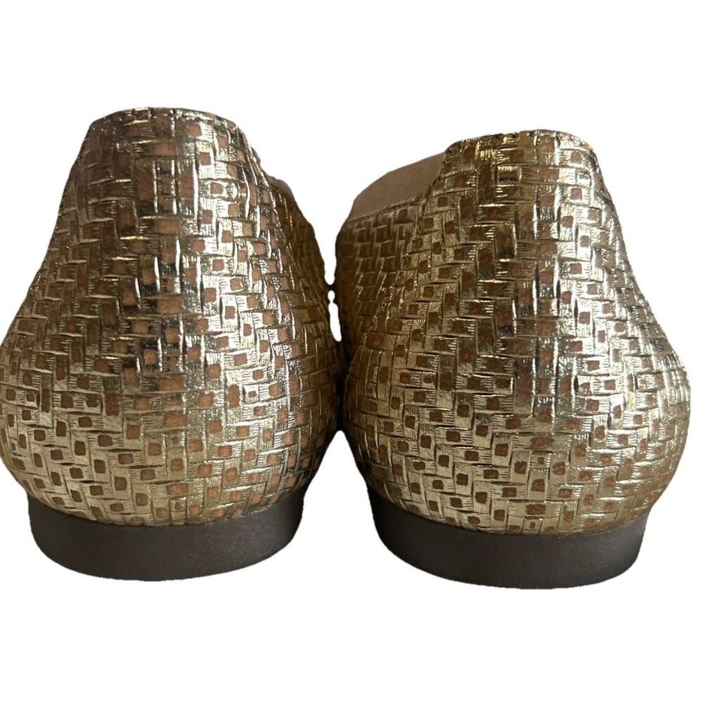 Vionic Gold Woven Ballet Flats - Picture 9 of 15